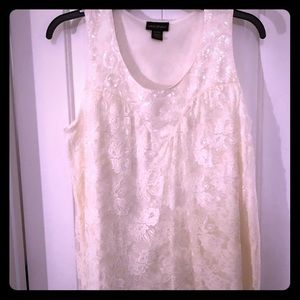 Lace and Sequin Sleeveless Blouse from Lane Bryant